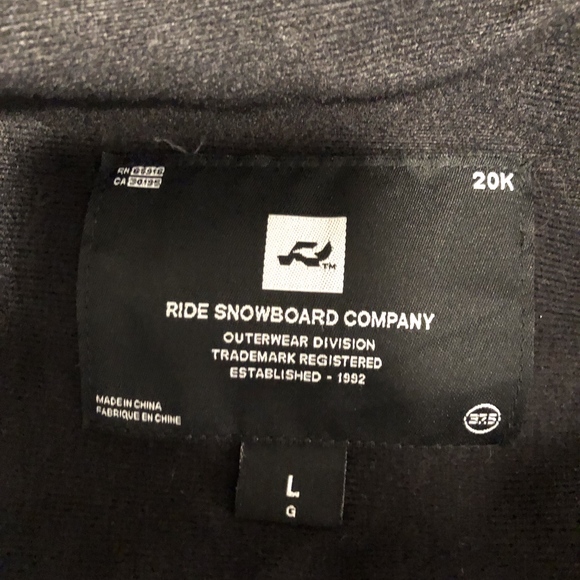 Ride Outerwear Men's 20k Snowboard Jacket - Picture 5 of 5